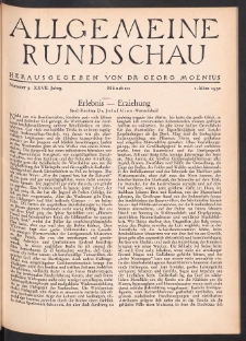 Allgemeine Rundschau: Wochenschrift für Politik und Kultur 1930.03.01 Jg. 27 Nr9