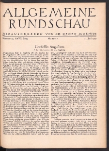 Allgemeine Rundschau: Wochenschrift f&uuml;r Politik und Kultur 1930.06.21 Jg. 27 Nr25