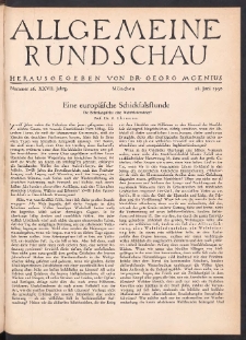 Allgemeine Rundschau: Wochenschrift für Politik und Kultur 1930.06.28 Jg. 27 Nr26