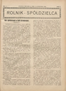Rolnik-Sp&oacute;łdzielca 1928.04.15 R.5 Nr8