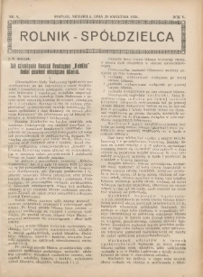 Rolnik-Sp&oacute;łdzielca 1928.04.29 R.5 Nr9