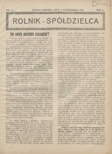 Rolnik-Sp&oacute;łdzielca 1928.10.14 R.5 Nr21