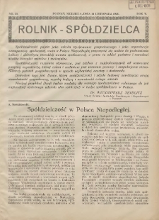 Rolnik-Sp&oacute;łdzielca 1928.11.11 R.5 Nr23