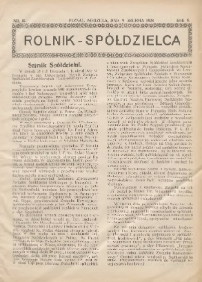 Rolnik-Sp&oacute;łdzielca 1928.12.09 R.5 Nr25