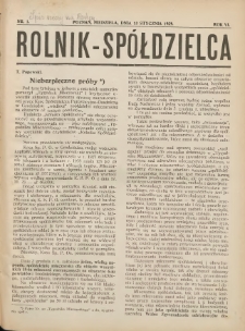 Rolnik-Sp&oacute;łdzielca 1929.01.13 R.6 Nr1