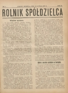 Rolnik-Spółdzielca 1929.02.24 R.6 Nr4