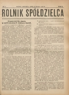 Rolnik-Sp&oacute;łdzielca 1929.03.24 R.6 Nr6