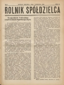 Rolnik-Sp&oacute;łdzielca 1929.04.07 R.6 Nr7