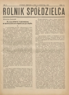 Rolnik-Sp&oacute;łdzielca 1929.04.21 R.6 Nr8