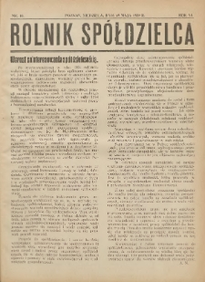 Rolnik-Spółdzielca 1929.05.19 R.6 Nr10