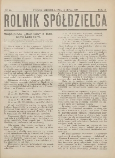 Rolnik-Sp&oacute;łdzielca 1929.07.14 R.6 Nr14