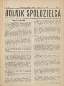 Rolnik-Sp&oacute;łdzielca 1929.10.06 R.6 Nr20
