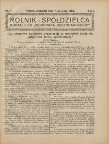 Rolnik-Sp&oacute;łdzielca 1924.05.11 R.1 Nr3
