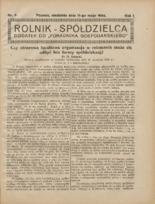 Rolnik-Spółdzielca 1924.05.11 R.1 Nr3