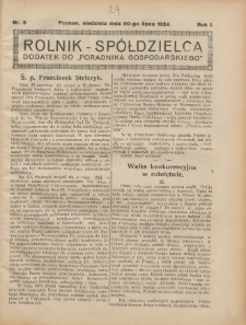 Rolnik-Sp&oacute;łdzielca 1924.07.20 R.1 Nr8