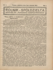 Rolnik-Spółdzielca 1924.08.03 R.1 Nr9