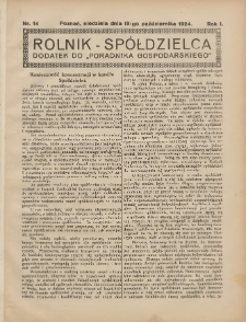 Rolnik-Spółdzielca 1924.10.19 R.1 Nr14