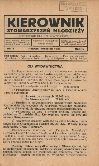 Kierownik Stowarzyszeń Młodzieży 1923.09 R.2 Nr9