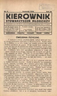 Kierownik Stowarzyszeń Młodzieży 1924.04 R.3 Nr4