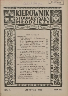 Kierownik Stowarzyszeń Młodzieży 1928.11 R.7 Nr11
