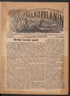 Wielkopolanin 1930.04.20 R.39(1) Nr okazowy