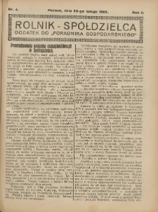 Rolnik-Sp&oacute;łdzielca 1925.02.22. R2 Nr4