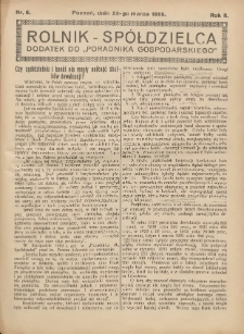 Rolnik-Sp&oacute;łdzielca 1925.03.22 R.2 Nr6