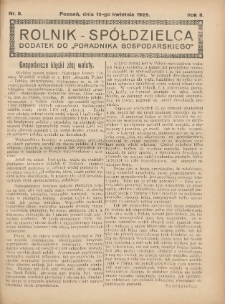 Rolnik-Sp&oacute;łdzielca 1925.04.19 R.2 Nr8