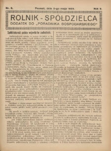 Rolnik-Sp&oacute;łdzielca 1925.05.03 R.2 Nr9