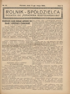 Rolnik-Sp&oacute;łdzielca 1925.05.17 R.2 Nr10