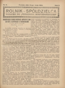 Rolnik-Sp&oacute;łdzielca 1925.05.31 R.2 Nr11