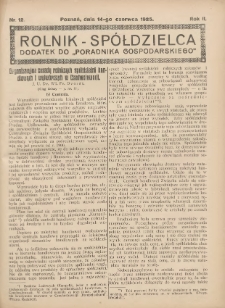 Rolnik-Sp&oacute;łdzielca 1925.06.14 R.2 Nr12
