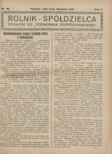 Rolnik-Sp&oacute;łdzielca 1925.08.09 R.2 Nr16