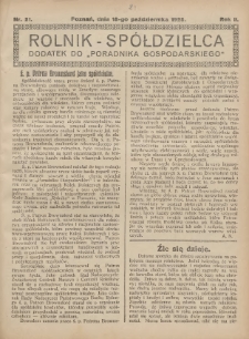 Rolnik-Sp&oacute;łdzielca 1925.10.18 R.2 Nr21