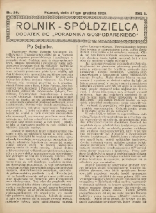 Rolnik-Sp&oacute;łdzielca 1925.12.27 R.2 Nr26