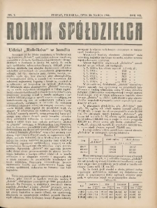 Rolnik-Sp&oacute;łdzielca 1930.03.30 R.7 Nr7