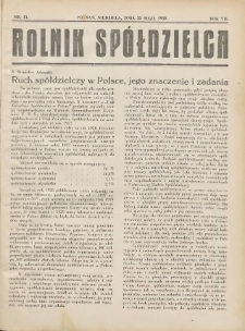 Rolnik-Sp&oacute;łdzielca 1930.05.25 R.7 Nr11