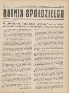 Rolnik-Sp&oacute;łdzielca 1930.08.17 R.7 Nr17