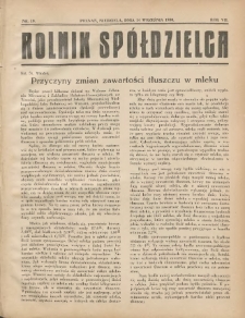 Rolnik-Sp&oacute;łdzielca 1930.09.14 R.7 Nr19