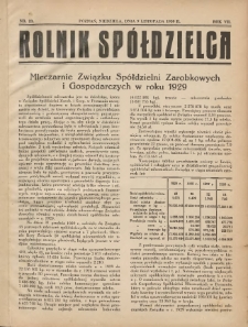 Rolnik-Sp&oacute;łdzielca 1930.11.09 R.7 Nr23