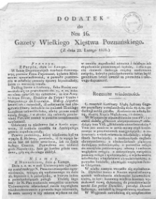 Dodatek do Nr 16 Gazety Wielkiego Xięstwa Poznańskiego 1828.02.23