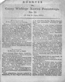 Dodatek do Nr58 Gazety Wielkiego Xięstwa Poznańskiego 1828.07.19