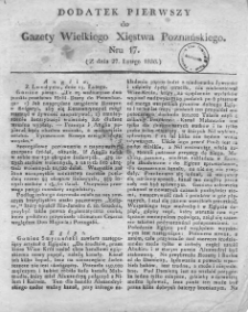 Dodatek do Nr17 Gazety Wielkiego Xięstwa Poznańskiego 1830.02.27