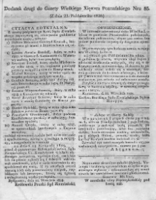 Dodatek do Nr85 Gazety Wielkiego Xięstwa Poznańskiego 1828.10.22
