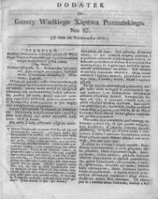 Dodatek do Nr87 Gazety Wielkiego Xięstwa Poznańskiego 1828.10.29