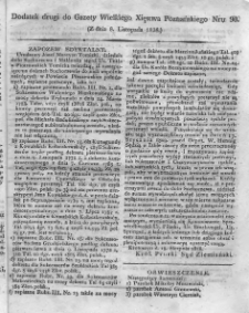 Dodatek drugi do Nr90 Gazety Wielkiego Xięstwa Poznańskiego 1828.11.08
