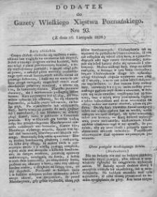 Dodatek do Nr93 Gazety Wielkiego Xięstwa Poznańskiego 1828.11.19