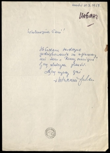 Kazimiera Iłłakowicz&oacute;wna - korespondencja U-V