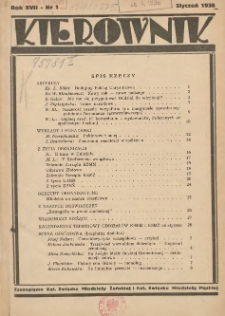 Kierownik: czasopismo Kat. Związku Młodzieży Żeńskiej i Kat. Związku Młodzieży Męskiej 1938.01 R.17 Nr1