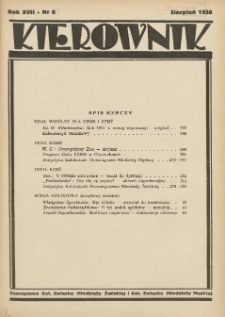 Kierownik: czasopismo Kat. Związku Młodzieży Żeńskiej i Kat. Związku Młodzieży Męskiej 1938.08 R.17 Nr8